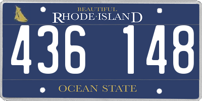 RI license plate 436148