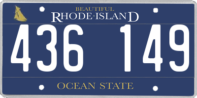 RI license plate 436149