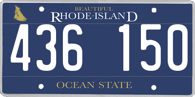 RI license plate 436150