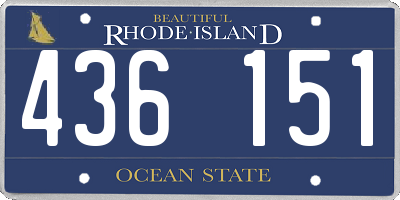 RI license plate 436151