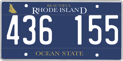 RI license plate 436155