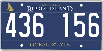 RI license plate 436156
