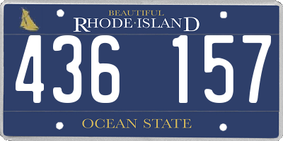 RI license plate 436157