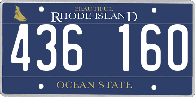 RI license plate 436160