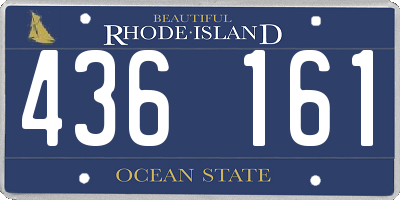 RI license plate 436161