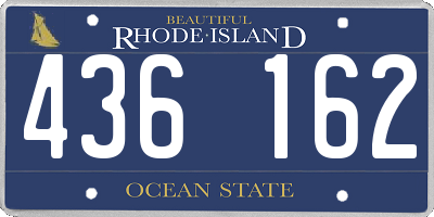 RI license plate 436162