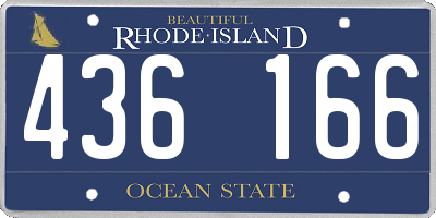 RI license plate 436166