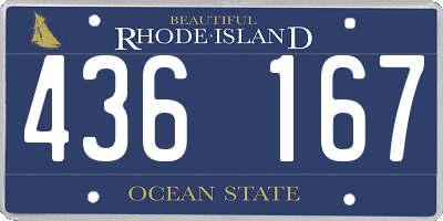 RI license plate 436167