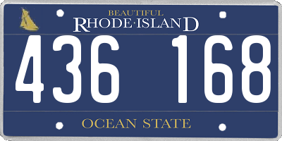 RI license plate 436168