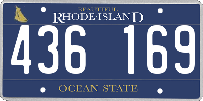 RI license plate 436169