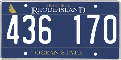 RI license plate 436170