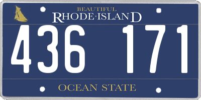 RI license plate 436171