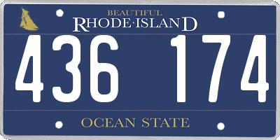 RI license plate 436174