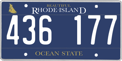 RI license plate 436177