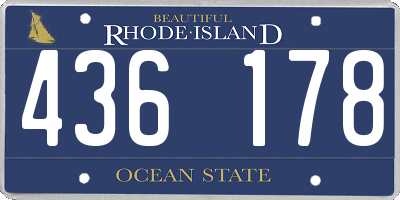 RI license plate 436178