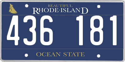 RI license plate 436181