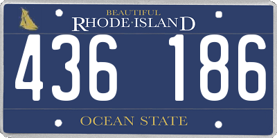 RI license plate 436186