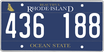 RI license plate 436188