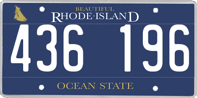 RI license plate 436196