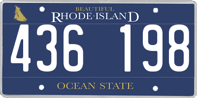 RI license plate 436198