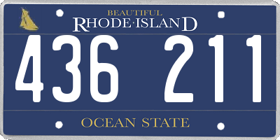 RI license plate 436211