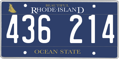 RI license plate 436214
