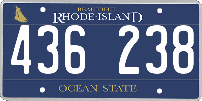 RI license plate 436238