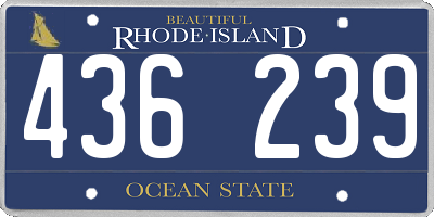 RI license plate 436239