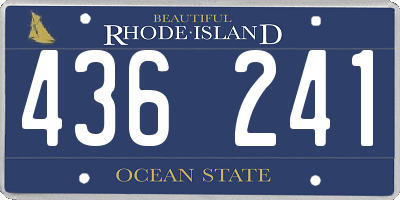 RI license plate 436241