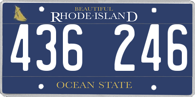 RI license plate 436246