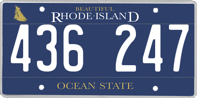 RI license plate 436247