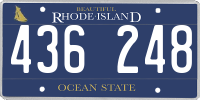 RI license plate 436248