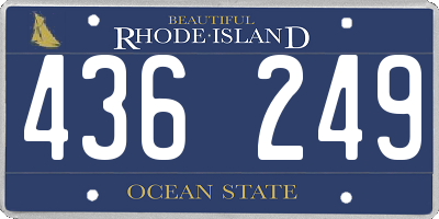 RI license plate 436249