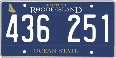 RI license plate 436251