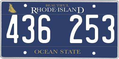 RI license plate 436253