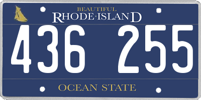 RI license plate 436255