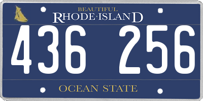RI license plate 436256