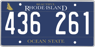 RI license plate 436261