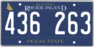 RI license plate 436263