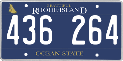 RI license plate 436264