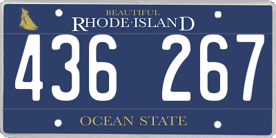 RI license plate 436267