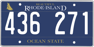 RI license plate 436271