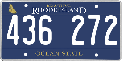 RI license plate 436272