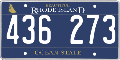 RI license plate 436273