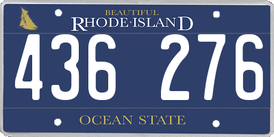 RI license plate 436276