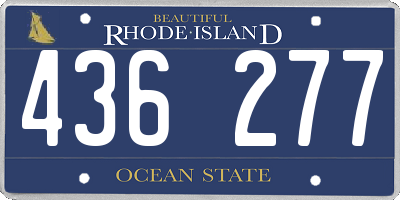 RI license plate 436277