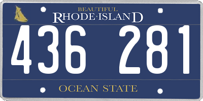 RI license plate 436281