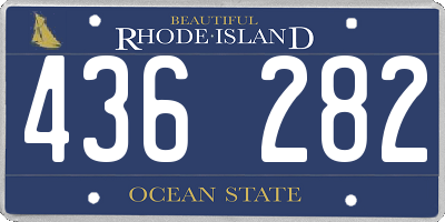 RI license plate 436282