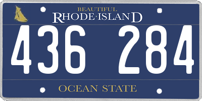 RI license plate 436284