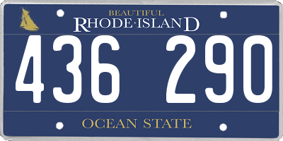 RI license plate 436290